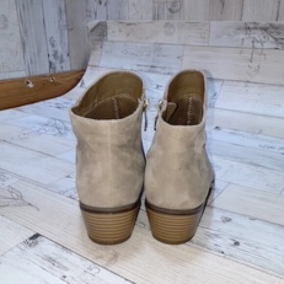 Guilty Soles Vegan Suede Zipper Booties - Picture 2 of 5